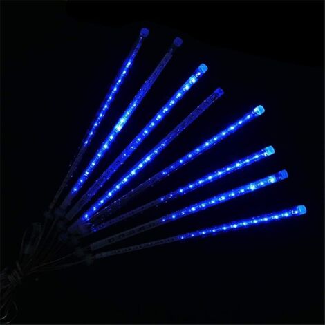 LED Solar Meteor Shower Rain Lights Holiday String Lights Waterproof Garden Light 8 Tubes 144 LED Christmas Wedding Decoration