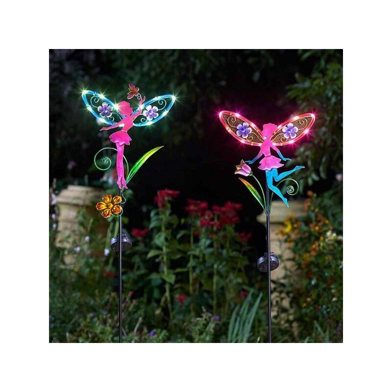 LED Solar Powered Fairy Wing Stake Light