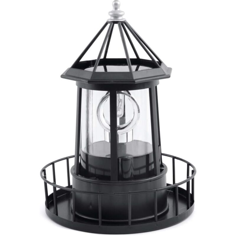 Led Solar Rotating Lighthouse Lamp Outdoor Garden Decoration Lantern for Pathway Patio