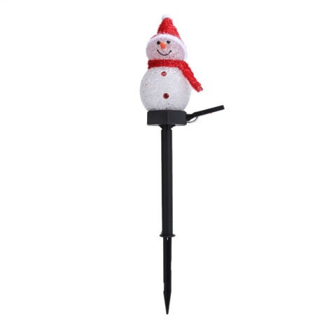 LED-Solar-Schneemann-Gartenlaterne – Weihnachtsdekoration, Wegbeleuchtung