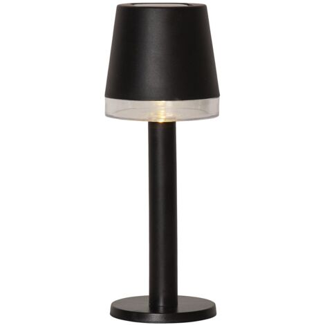 LED Solar-Tischleuchte Parvus Dämmerungssensor outdoor schwarz H 21cm
