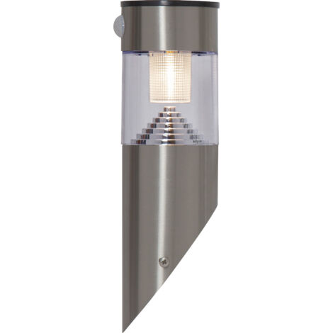 LED-Solar-Wandleuchte "Marbella", Edelstahl, Bewegungsmelder