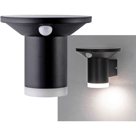 LED Solar Wandleuchte "SWL-AS500" IP44, warmweiß 3000K, PIR Sensor
