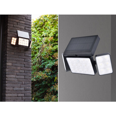 LED Solar Wandleuchte TUDA 32x21cm Bewegungsmelder, per App steuerbar