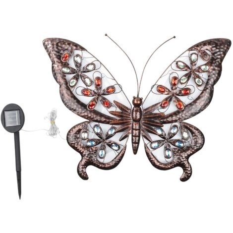 LED Solar Wandlicht - Schmetterling