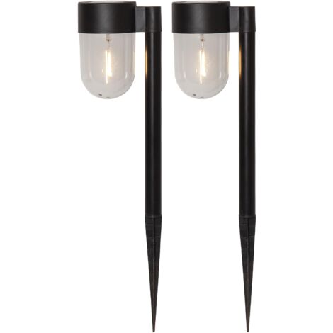 LED-Solar-Wegeleuchte "Cupola", 2er Set, schwarz