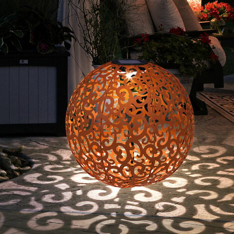 Lampada sferica decorativa 40 cm in polietilene arancione
