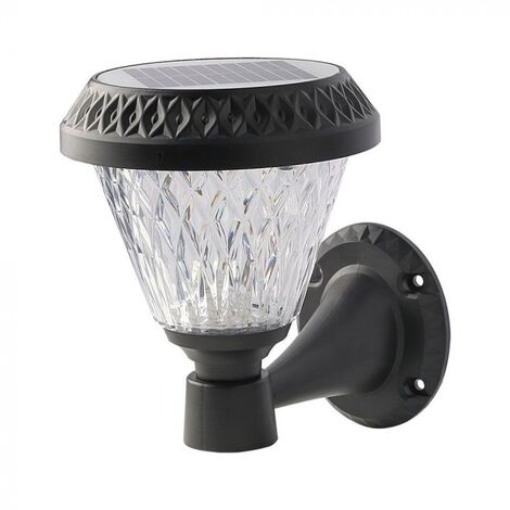 LED SOLARE LAMPADA DA PARETE WITH RF CONTROLLO 3IN1 IP44 CORPO NERO