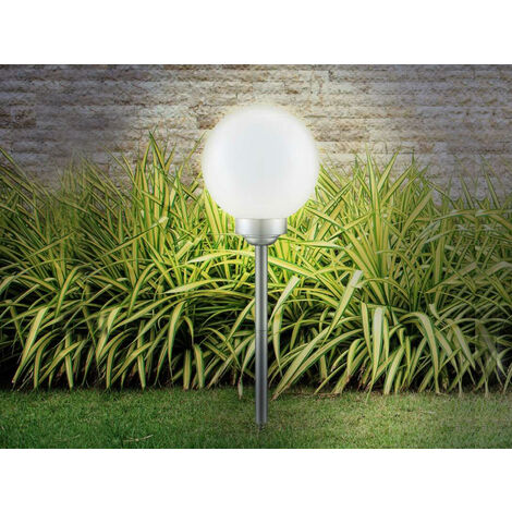 LED Solarkugel Garten - Leuchtkugel Ø 20cm mit Erdspieß