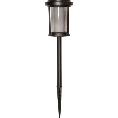 LED Solarlampe ,Alippa' zur Wegbeleuchtung, Dämmerungssensor, schwarz, H 44cm