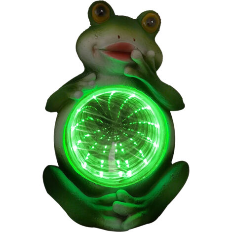 LED Solarleuchte Frosch mit Dämmerungssensor grün Wege- & Sockelleuchten