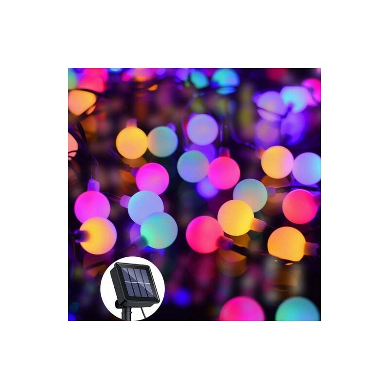Bandes Lumineuses, Lumineuses Filet,Lampe Solaire, Lampe led petite boule blanche,7M 50 lumières, Couleur Kinsi