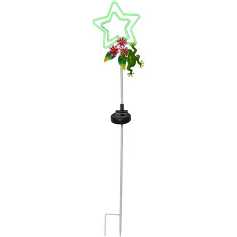 LED-Solarstab "Linny", Stern, Flat-Neon-LED,