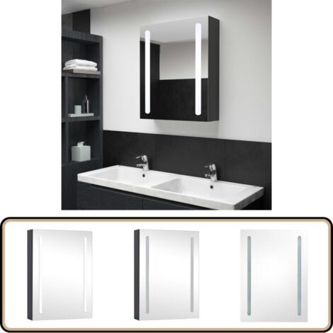 LED-Spiegelschrank fürs Bad 50x13x70 cm - LED-Kosmetikspiegel - Badeschrank - Wanderschrank - Badezimmermöbel - Aufbewahrungsschrank