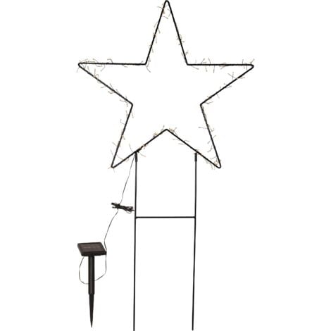 STAR TRADING LED Spießleuchte ,Silhouette Barlumi', Stern, groß, warmweiß, outdoor, 115cm