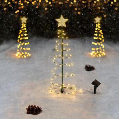 LED-Spiral-Lichterkette für Weihnachtsbäume – Garten- und Rasendekoration