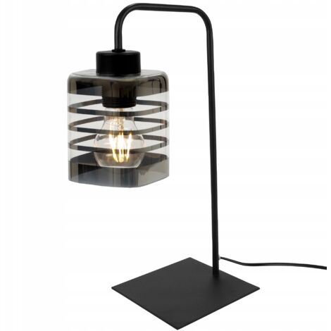 LED-Spiralglas-Nachttischlampe