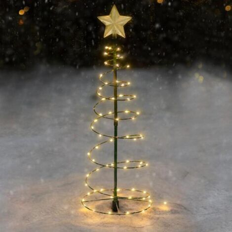 LED-Spirallichterketten für Weihnachtsbaum-, Garten- und Rasendekoration
