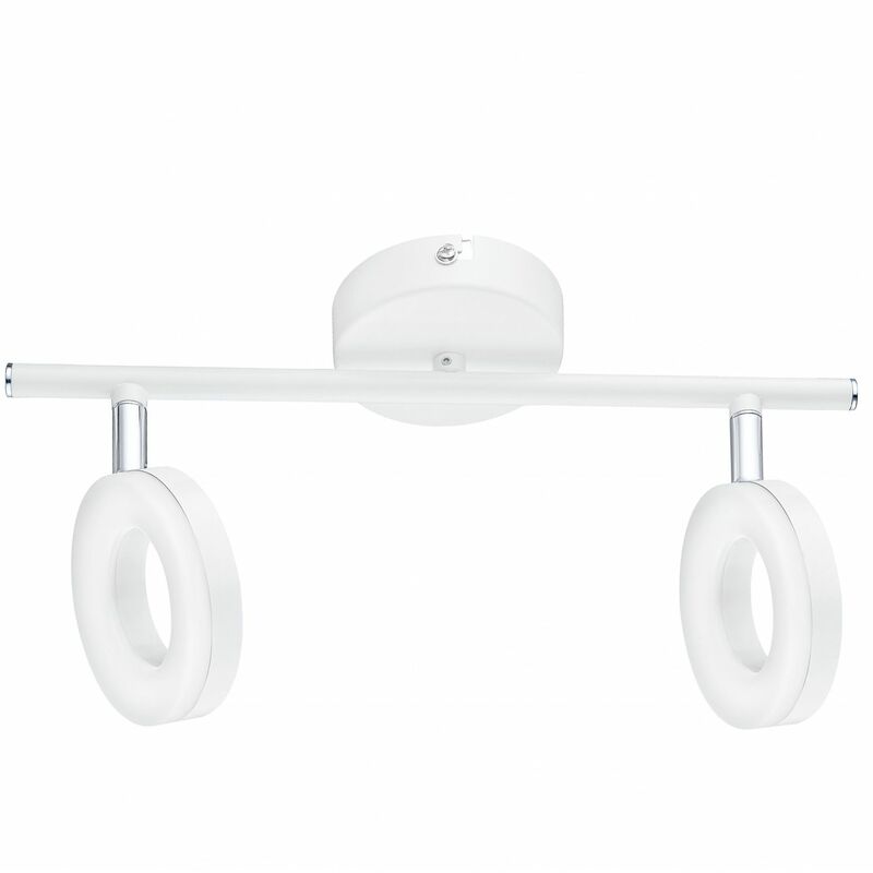 LED Spot 2 fiamme bianco / cromo ODERZO