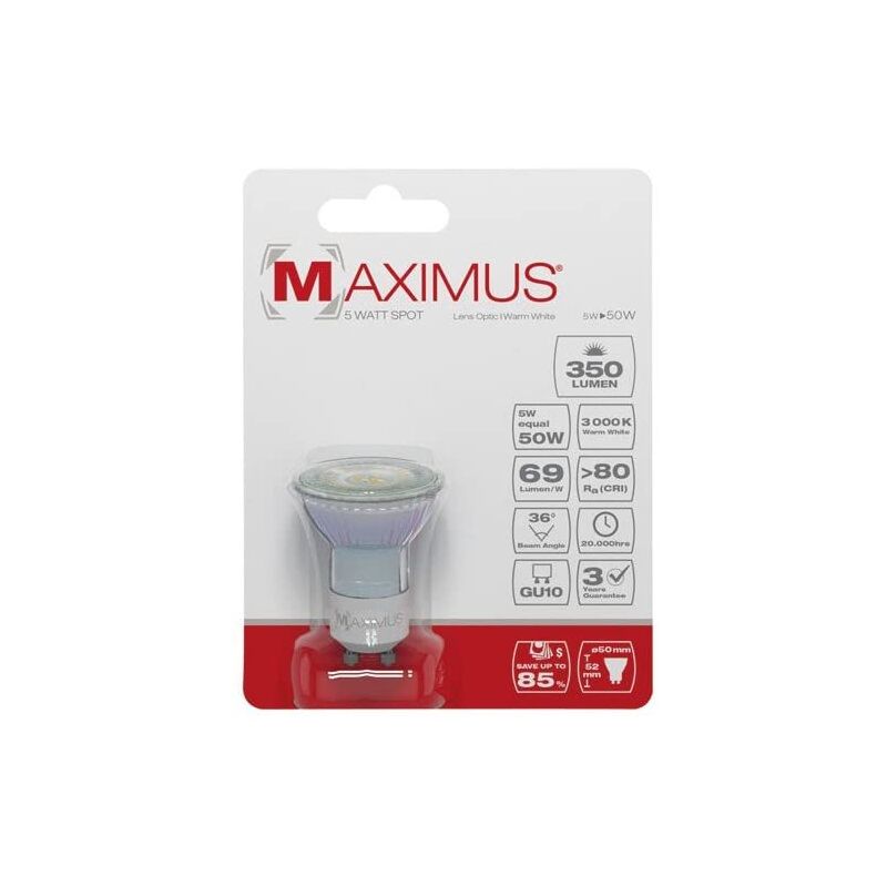 

Bombilla Led GU10 5W 350LM 3000K