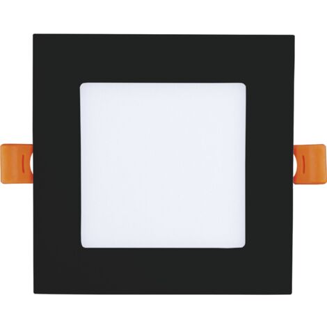 Led Spot - Einbaustrahler 9W 4000K neutralweiß ohne Led-Punkte - Led Deckenspot 120x120mm, schwarz 230V