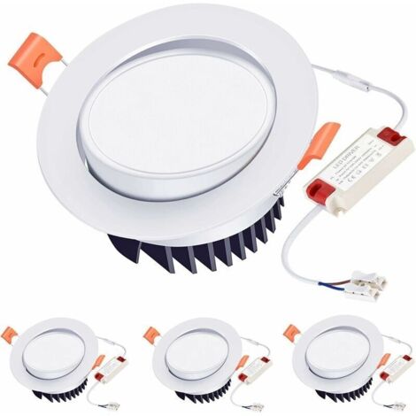 LED Spot Encastrable 12W Blanc Chaud 3000K éclairage Encastré 40° Orientable LED Plafonnier Spot Encastré Pour Cuisine. Salle De Bain.lot de 3
