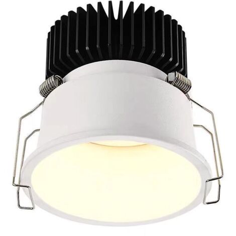 LED spot encastré 7W Spot led encastrable CRI 95+ Pas de scintillement Spot intérieur LED plafon,Angle de faisceau 38°,trou encastré Ø 75 mm - 3500K Lumière blanche chaude