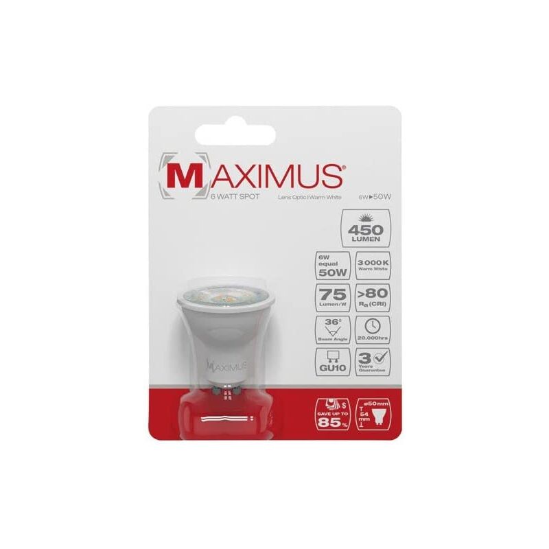 

Led spot GU10 6W 450LM 3000K