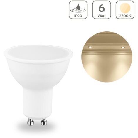 LED Spot GU10 6W 540lm 120° - Lichtfarbe: Warmweiß 2700K
