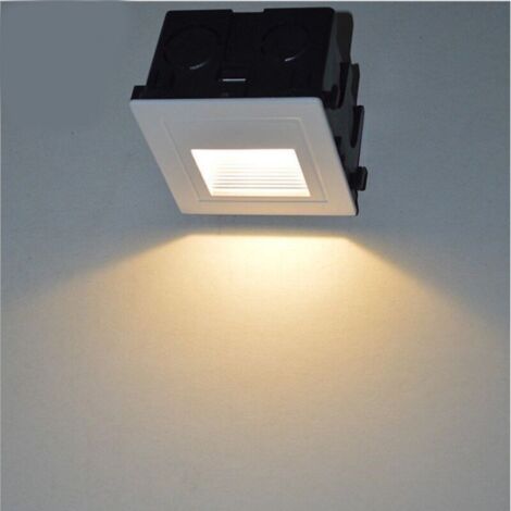 LED Spot Mural Encastré 3W Applique Murale Escalier Etape Lumière Lampe Détecteur de Mouvement Sol
