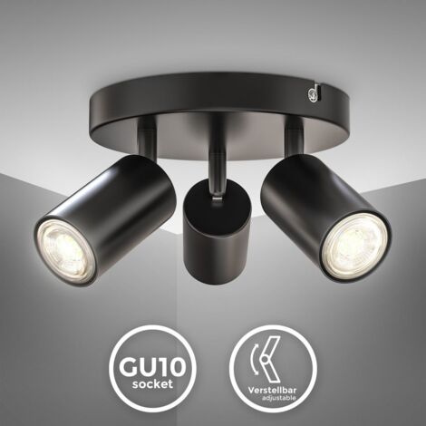 15 Watt LED Chrom Deckenlampe Deckenleuchte Spot Flur Wohnzimmer D345 x H140 mm 