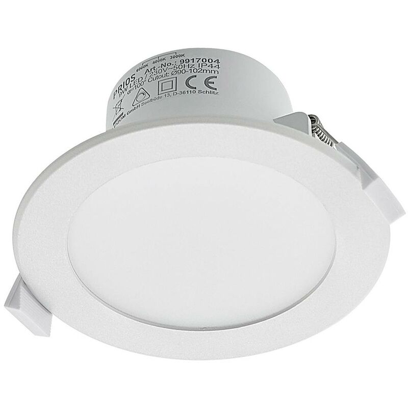 Led Spotlight Recessed 'Rida' dimmable (modern) in White made of Aluminium for e.g. Bathroom (1 light source,) from Prios spotlight, recessed light,