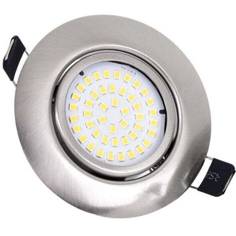 LED Spots Encastrables 1pc Orientable Rond 5W Ultraslim Blanc Chaud 3000K 220V IP44 éclairage plafond encastré pour salle de bain,Cuisine,Salon,Couloir