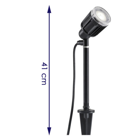 LED-Stableuchte Wandleuchte AMALFI schwarz 41cm, 70 Lm, IP44