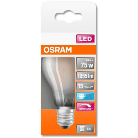 Led Standard Verre Dépoli Variable 9w E27 Froid Boite 1 - Osram