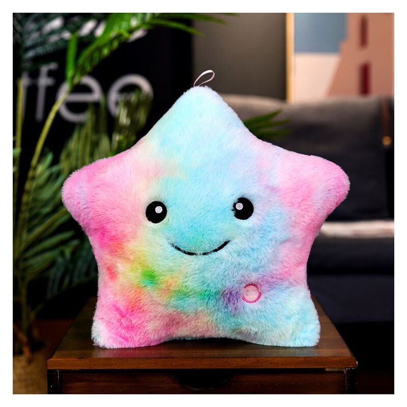 Xinuy - Led Star Oreiller Coussin Glowing Led Night Light Star Forme Oreiller En Peluche Peluches Peluches,multicolore