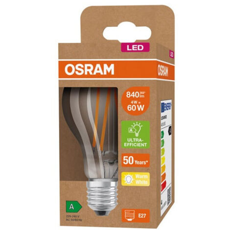 LED STD CLAIR CL A 4W E27 BLC CHAUD OSRAM - 4099854009976