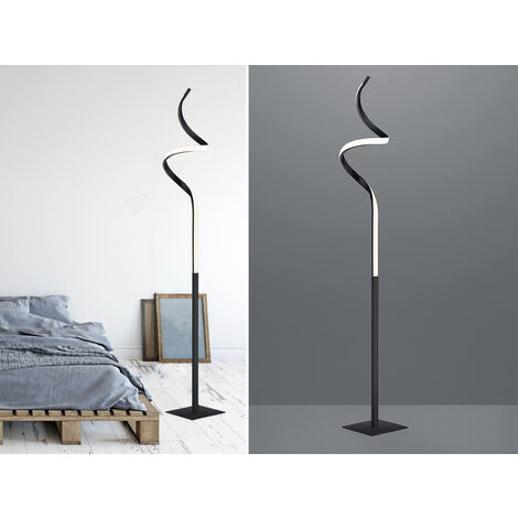 LED Steh Lampe Touch DIMMER Wohn Zimmer Beleuchtung Beistell Leuchte schwarz matt Reality R42051132