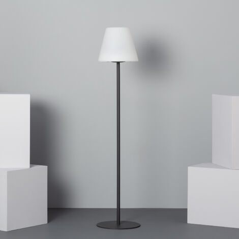 LED-Stehlampe Außen Metall Solar Larso 3000K Warmweiß
