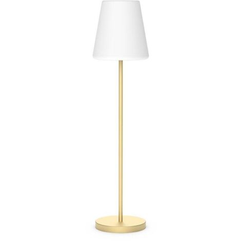 LED Stehlampe außen Solar Lampe 177,2 cm Dimmer Farbwechsel RGBCCT in Messing kabellose Außenleuchte Gartenleuchte Terrassenlampe