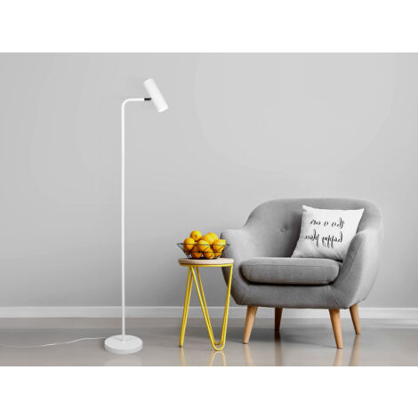 LED Stehlampe in Weiß matt, Spot schwenkbar, Höhe 151cm