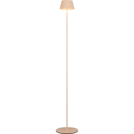 LED Stehlampe Standleuchte Wohnzimmerlampe Metall sand Touchdimmer IP44 H 123 cm