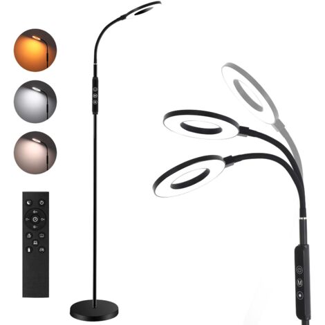 LED Stehlampe Stehleuchte mit Fernbedienung Dimmbar 12W Leselampe