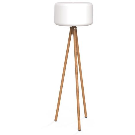 LED Stehleuchte außen IP65 140 cm Tripod mit Farbwechsel 3000-6500 K Fernbedienung dimmbar Stecker Skandi Stehlampe außen Garten Terrasse