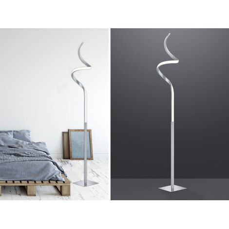 LED Stehleuchte COURSE Silber Sensor Dimmer, 3000 Kelvin Warmweiß Höhe: 145cm