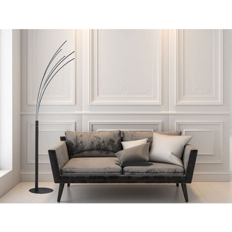 LED Stehleuchte ELLMAU Schwarz, dimmbar & CCT Lichtfarbe, Höhe 190cm