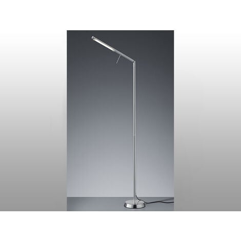 DEFIBRICO LED Stehleuchte FILIGRAN Silber matt mit Sensor Dimmer, 162cm hoch