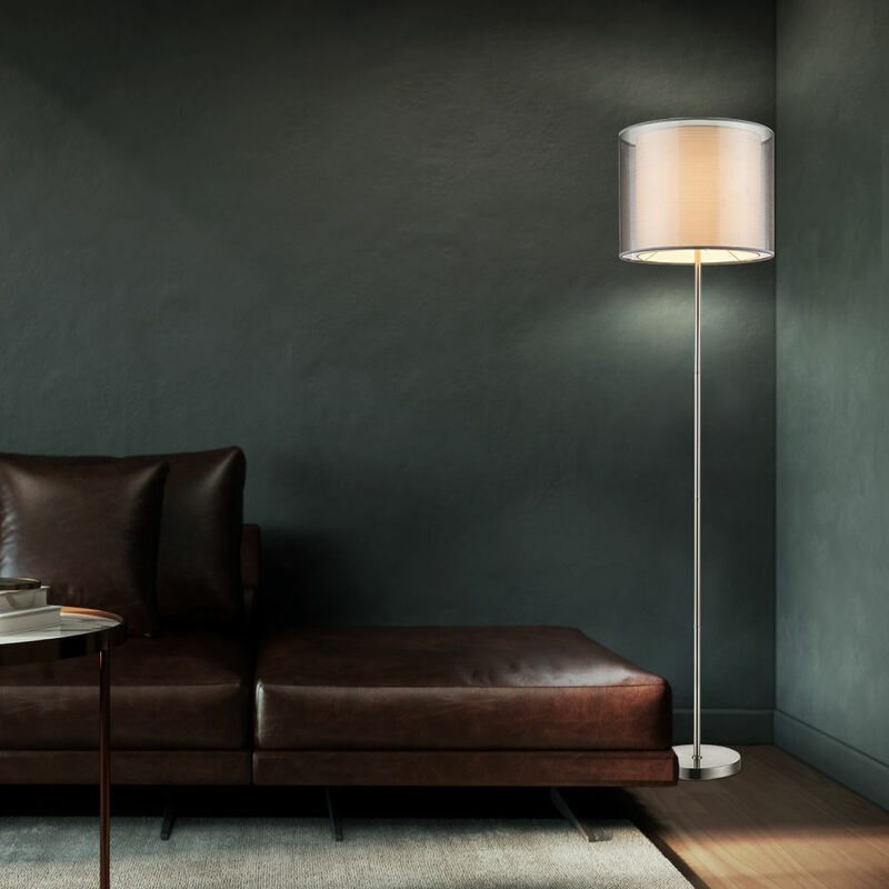 Etc-shop - Steh Stand Leuchte Wohn Zimmer Decken Strahler grau im Set inklusive LED Leuchtmittel