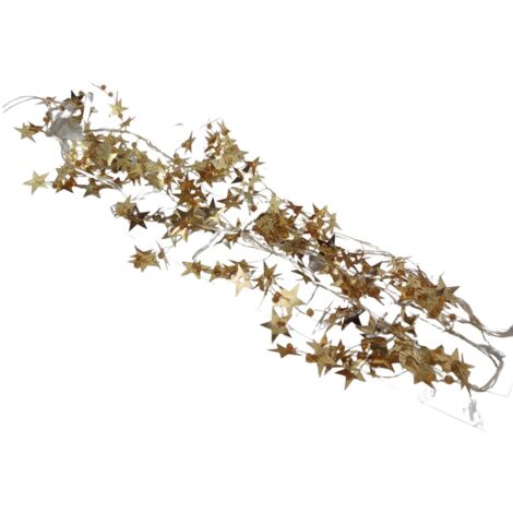 LED Sternen Lichterkette 1m in Gold oder Kupfer - gold