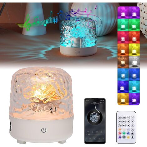 LED-Sternenhimmel-Projektor: Galaxie-Projektor mit Bluetooth-Musiklautsprecher, Ozeanwellen-Projektor mit 16 Lichteffekten, Galaxie-Wasserwellen-Projektor fürs Schlafzimmer